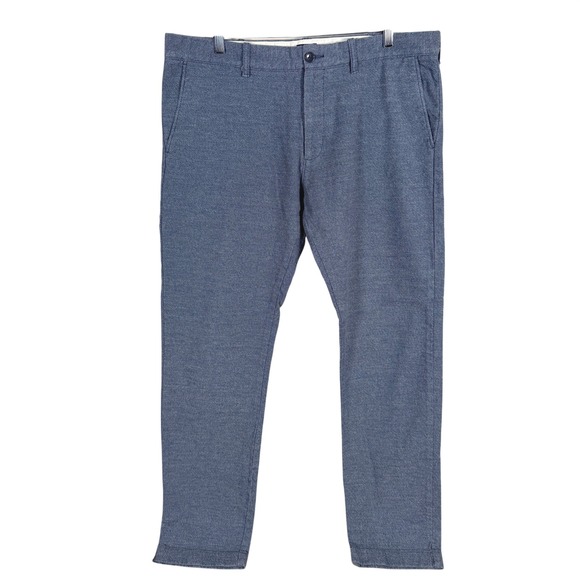 J. Crew Factory Other - J.Crew Flex Slim Chinos Mens Actual 36x32 Blue Textured Stretch Cotton FlatFront